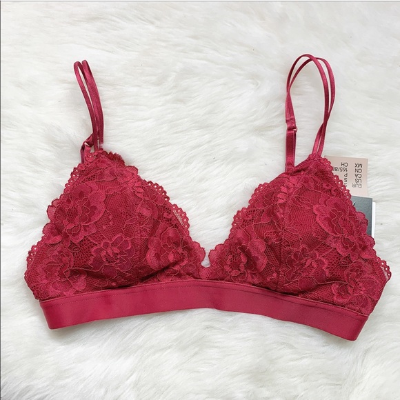 H&M Other - H&M Red Lace Padded Bralette